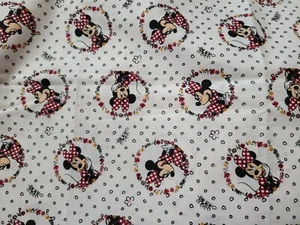 NOS Disney Minnie Mouse Fabric Tossed Minnie Heads 0.75Y X 44IN - Picture 1 of 2