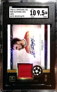 Diogo Jota - 2021 Topps Museum 46/99 SGC 9.5 Autograph 10 Jersey Patch #MAR-DJO - Picture 1 of 2