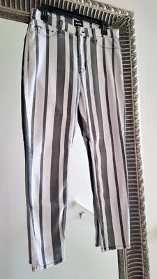 Nuevos Jeans HUDSON Cintura Alta Barbara Rayas Tobillo Ajustados Talla 29 Minorista $195 Foto 1 de 4