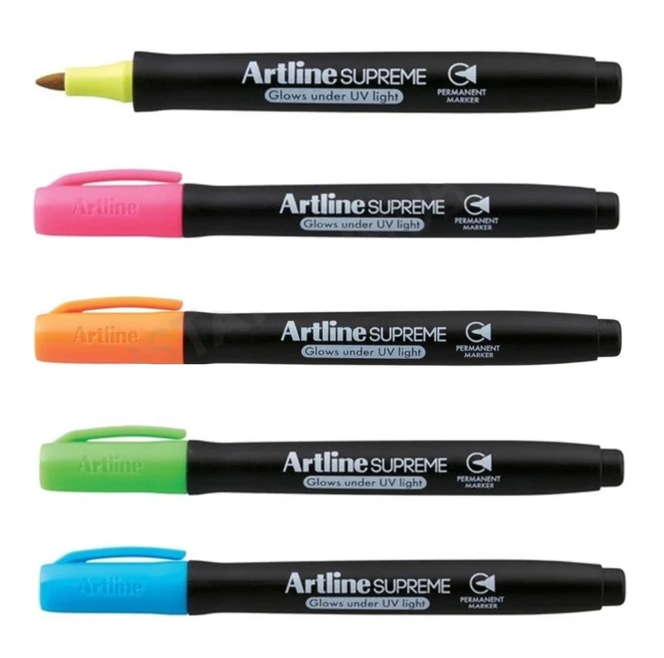 Artline Supreme Leuchtet Unter UV Licht Permanent Marker Stift 1.0mm Spitze