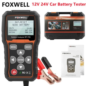 FOXWELL BT705 Car Battery Analyzer Tester 100-2000CCA Trucks 12V-24V Charging - Picture 1 of 11