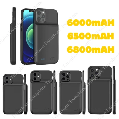 Funda Cargador Batería 6800mAh Banco de Alimentación para iPhone 15 14 13 12 11 Cubierta de Carga Foto 1 de 4