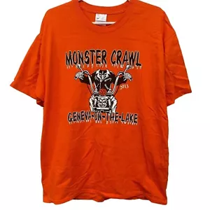 Monster Crawl Geneva on the Lake 2013 Pub Bar Crawl T Shirt Orange Halloween XL - Picture 1 of 4