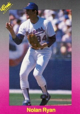 1989 Classic Baseball Nolan Ryan Purple NM/MT Texas Rangers - Image 1 of 2