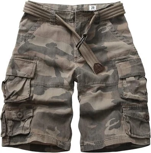 Men's Cargo Shorts Relaxed Fit Camo Cotton 9 Pockets Outdoor Hiking Work Casual - Picture 1 of 19