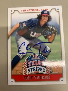 Cole Tucker  Signed 2015 Isu National Team Team Card IP Auto - Picture 1 of 1