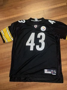 Pittsburgh Steelers Troy Polamalu NFL Jersey Size Xl Vintage Y2k Reebok 43 - Picture 1 of 5