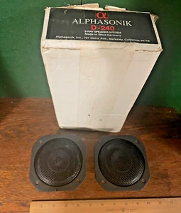 Coppia Altoparlanti Audio Auto Vintage Alphasonik D-240, Nuovi in Confezione - Foto 1 di 4