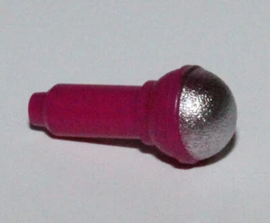Lego 4x Minifigura Utensilio Magenta Micrófono Plata Metálica Parte Superior Media Pantalla - Imagen 1 de 1