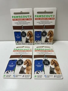 (Lot Of 4) PAWSCOUT THE SMART PET TAG 91300 Small And Lightweight No Battery’s - Picture 1 of 4
