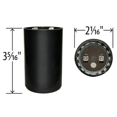 BMI Start Capacitor 189-227 uF 250VAC 60Hz Replaces NGM 60A5D250189NXEB - Image 1 of 3