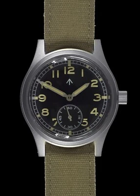 MWC 1940s/50s "Dirty Dozen" General Service Watch 17 Jewel Hand Wound Retro Lume - image 1 of 4