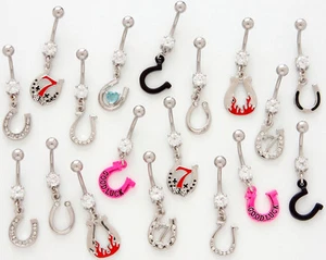 *COMPRA ESPECIAL* 10 piezas Zapato de caballo Mezcla Anillos para el vientre al por mayor ombligo naval suerte - Imagen 1 de 1