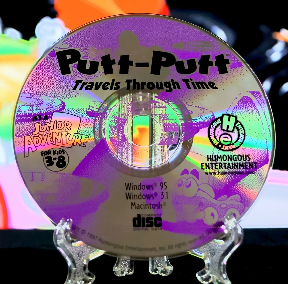 Putt-Putt Travels Through Time Retro PC/Mac Game Disc [Tested] Kids Edutainment - Image 1 of 4