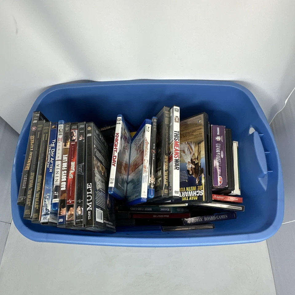 Wholesale Lot Used VG Movie Blu Ray DVDs PC Games Mixed Genre Collection - Image 1 of 4