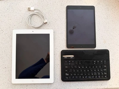 iPad 2nd Generation (Working) + iPad Mini 3 (Not Working) + Keyboard for Mini - Image 1 of 4