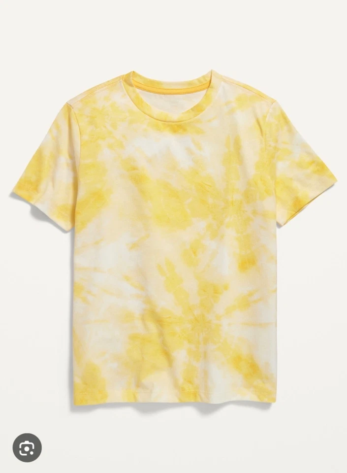 Old Navy Kids Boys Vintage Crew-Neck T-Shirt Yellow Tie Dye Size Small (6-7) - Image 1 of 1