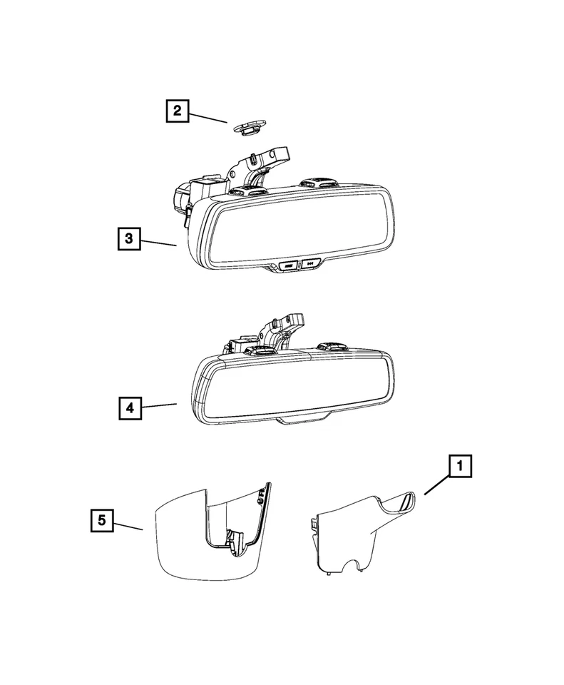 Genuine Mopar Inside Rear View Mirror 68324970AA - Image 1 of 1