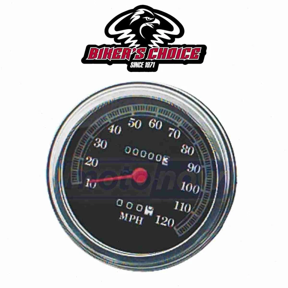 Bikers Choice 75081DBX 5in. FL Type Speedometer for Electrical Gauges & ai Foto 1 de 4