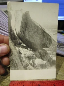 RARE OLD PICTURE PHOTO Real Postcard Mount Rubidoux Riverside California Boulder - Picture 1 of 2