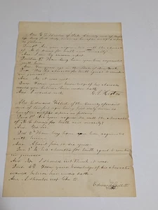 1843 Ohio Documento Giustizia con Deposizioni e Firme Manoscritte Lake County - Foto 1 di 6