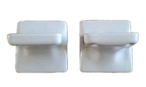 Vintage Glossy Ceramic Soap Dish Cup and Toothbrush Holder Off White - Picture 1 of 10