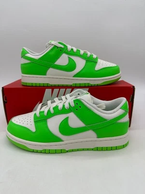 Nike Dunk Low Women's size 9 Neon Green White Leather Shoes HV0842 133 - Image 1 of 4