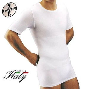 Maglia intima uomo termica t-shirt con pancera contenitiva lana cotone panciera - Foto 1 di 2