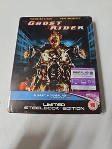 Marvel's Ghost Rider Debossed STEELBOOK (Blu-ray, UK, Extended Cut) REGION FREE - Picture 1 of 2