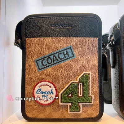 NWT Coach Men’s Sullivan Crossbody In Signature Canvas With Patches CAT79/CAT80 - Image 1 of 4