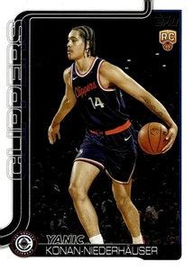 2025-26 Topps NBA Base #230 Yanic Konan-Niederhauser RC Los Angeles Clippers - Imagen 1 de 2