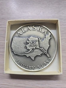 De colección Plata Esterlina Alaska Statehood 1959 Ficha Medallic Art Company - Imagen 1 de 4
