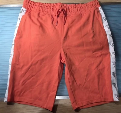 Nuevos pantalones cortos GUESS Tape naranja, talla grande para hombre Foto 1 de 4