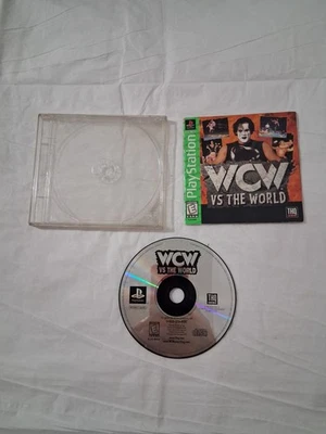 WCW VS THE WORLD PS1 Playstation Original Black Label Game Game/Manual ONLY - Image 1 of 4