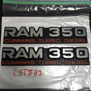 Dodge Ram 350 D350 Cummins Turbo Diesel Fender Emblem Badge OEM Pair Of 2 Clean - Bild 1 von 5