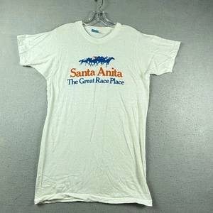Camiseta Screen Stars Santa Anita Race Place De Colección Años 80 Puntada Única Delgada - Imagen 1 de 12