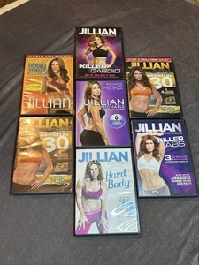 Jillian Michaels Workout DVD Lot 7 Fitness Videos Weight Loss Exercise Ri - Picture 1 of 15