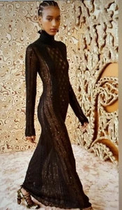 Ulla Johnson NWT Long Knit Kassia Dress in Noir M/L Retail $1146 - Picture 1 of 6