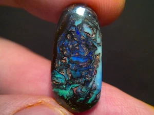 21.20cts Boulder opal, stunning pattern & rich colours *see video* - Picture 1 of 6