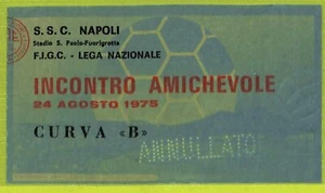 C2530- Vecchio BIGLIETTO PARTITA CALCIO 1975 NAPOLI VS NK ZAGREB - Picture 1 of 1