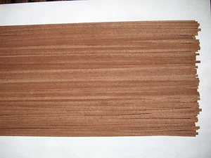 50 Holzleisten Mahagoni 1000 x 5 x 0,6 mm - Bild 1 von 1