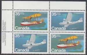 Canada - #846a Aircraft - Flying Boats Plate Block - MNH - Picture 1 of 1
