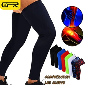 Compression Leg Knee Sleeve Support Brace Long Socks Sport Pain Relief Men Women - Picture 1 of 15