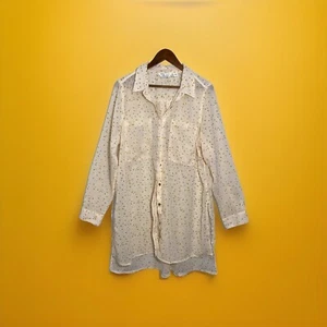 Caffe Marrakesh Women's Size 1X Yellow Long Sleeve Button Down Oversized Top - Picture 1 of 10