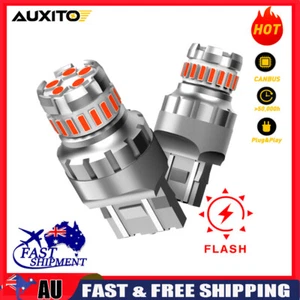 2X T20 7443 7440 RED LED STOP BRAKE TAIL LIGHT BULBS GLOBE BRIGHT ERROR FREE 12V - Picture 1 of 11
