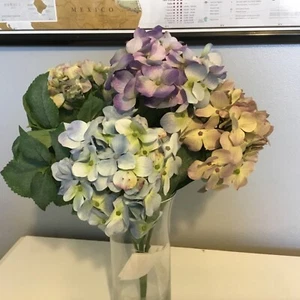 Home Interiors Vintage Hydrangea Foliage Stem Purple Blue 16” - Picture 1 of 5