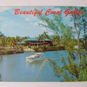 Florida Postcard - Coral Gables Boat On Scenic Waterway - Picture 1 of 3