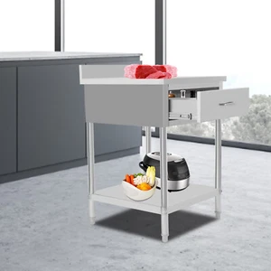 24"x24" Küche Arbeitstisch Edelstahl Schwerlast Lebensmittel Vorbereitung Tisch mit Schublade - Bild 1 von 17