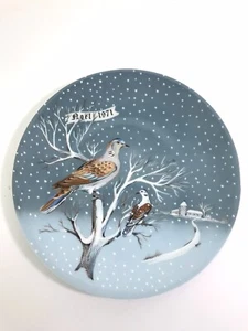 Piatto Haviland Limoges 12 Giorni di Natale DUE TORTORA 1971 Francia 2 Usato in ottime condizioni - Foto 1 di 5