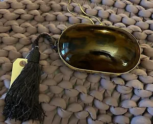 Vintage Judith Leiber Walnut Convertible Clutch/Handbag W/ Tassel - Picture 1 of 12